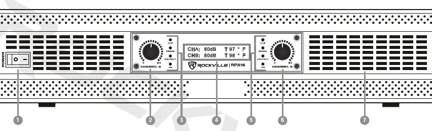 Przedni panel wzmacniacza Rockville RPA16