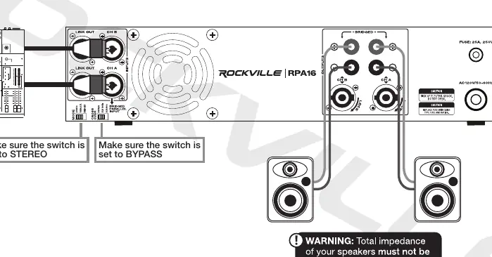 Schemat połączeń w trybie Stereo
