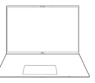 Widok przedni laptopa