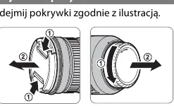 Zdejmowanie pokrywek obiektywu