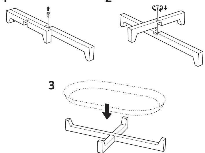 Schemat montażu podstawki IKEA 365+