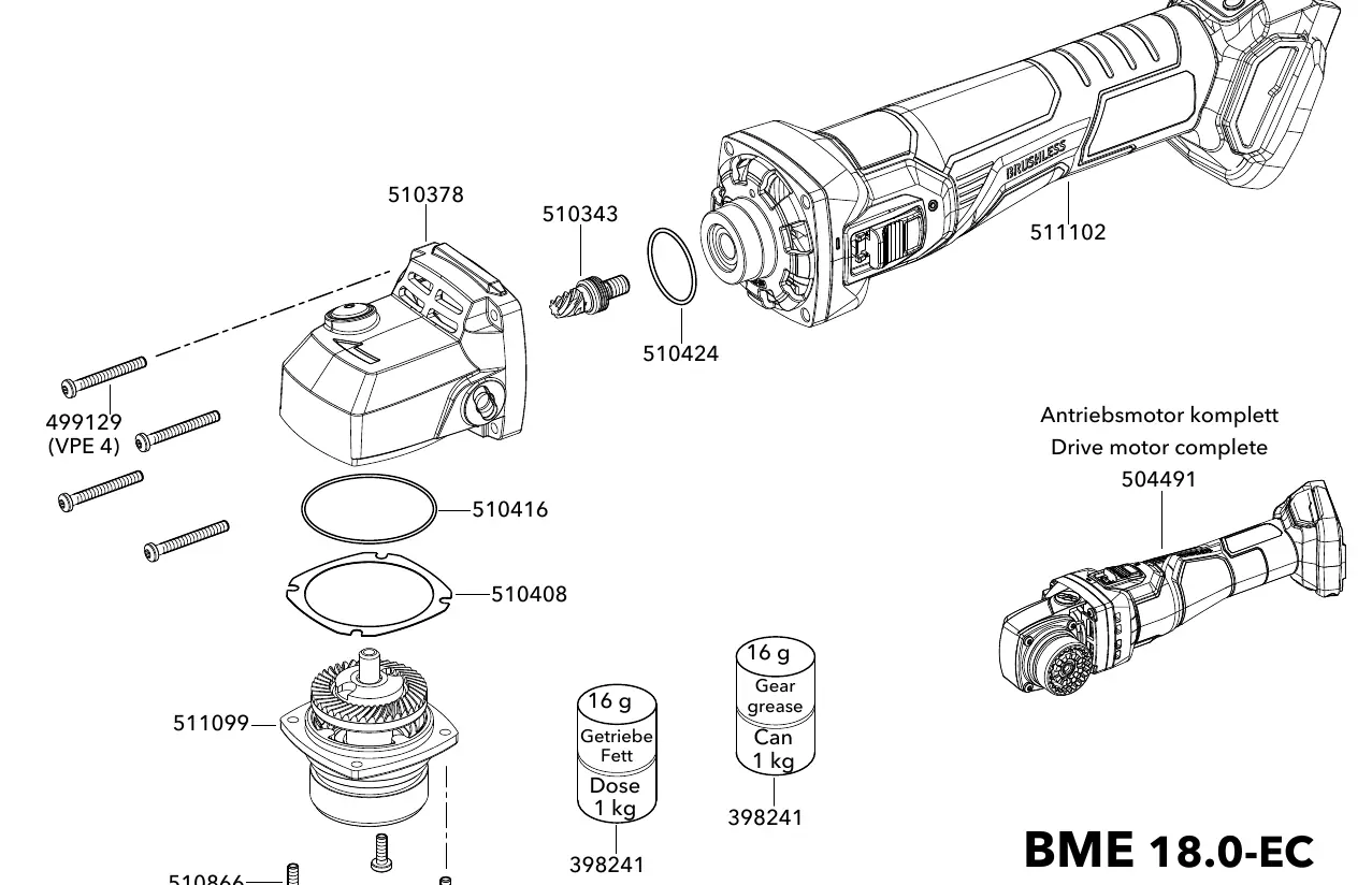 Rysunek złożeniowy FLEX BME 18.0-EC