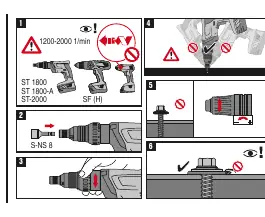 Kroki montażu wkrętów Hilti S-MD 51S