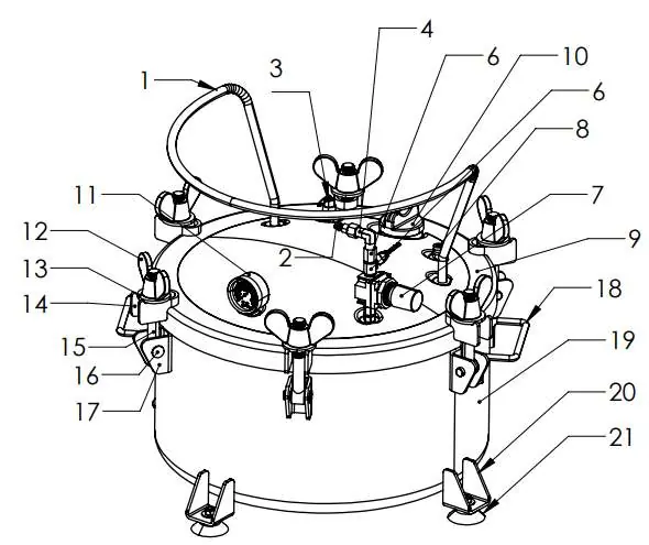 Schemat budowy zbiornika (Explosive Drawing)