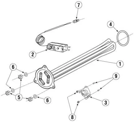 Schemat układu grzewczego (Heater Assembly)