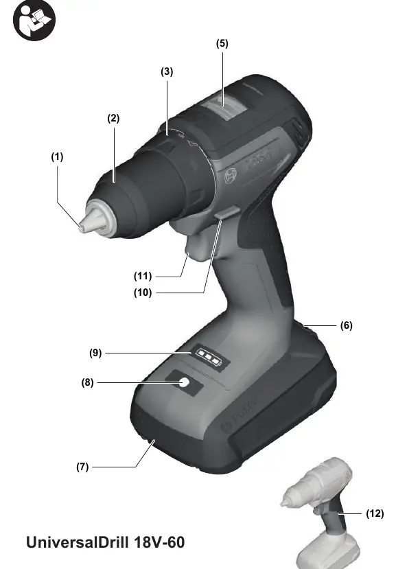 Przegląd elementów wiertarko-wkrętarki UniversalDrill 18V-60