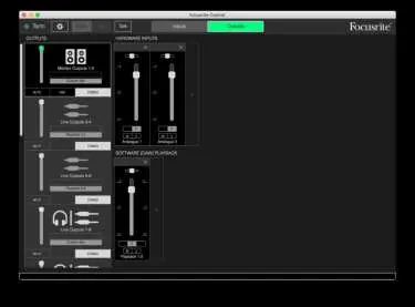 Interfejs oprogramowania Focusrite Control