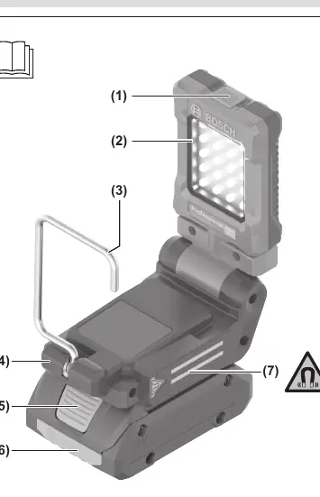 Schemat komponentów lampy
