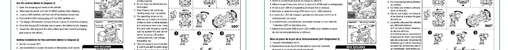 Schemat ładowania akumulatora pojazdu przez port USB.