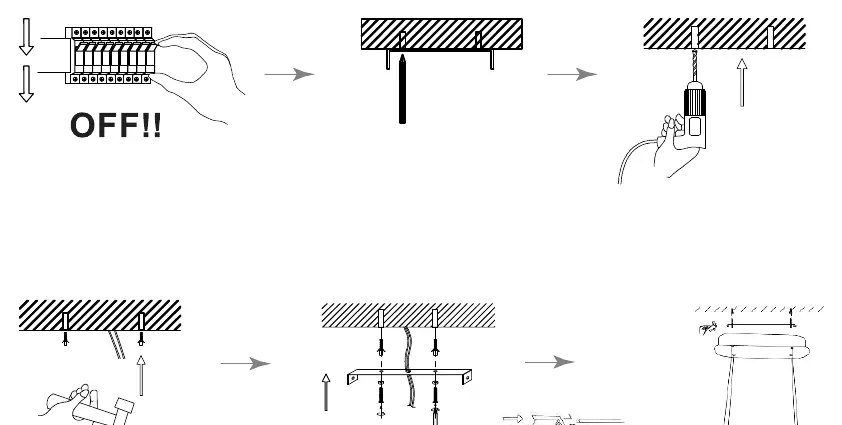 Schemat instalacji lampy