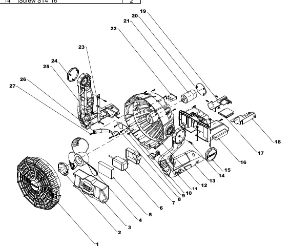 Schemat części (Parts Diagram)