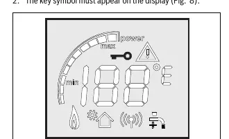 Symbol klucza na wyświetlaczu