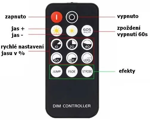 Opis przycisków pilota