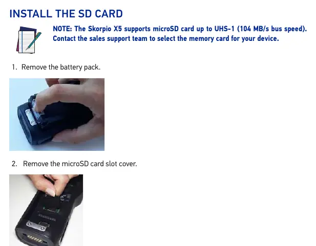 Instalacja karty microSD