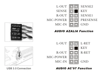 Schemat złączy audio