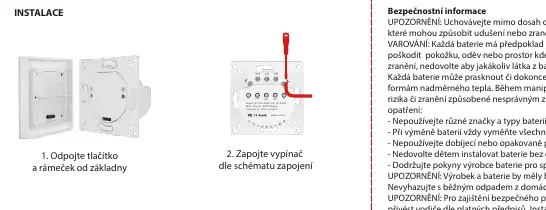 Kroki instalacji przełącznika