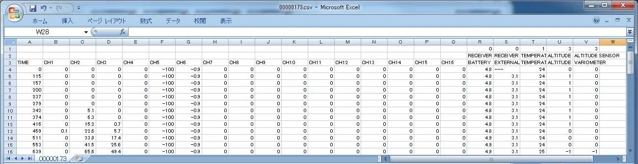 Przykład pliku CSV w programie Excel