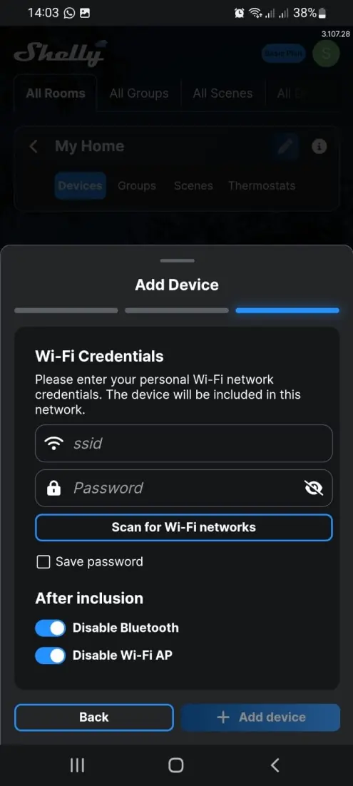 Wprowadzanie danych sieci Wi-Fi
