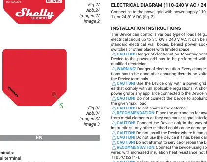 Schemat podłączenia dla zasilania DC (24-30V)