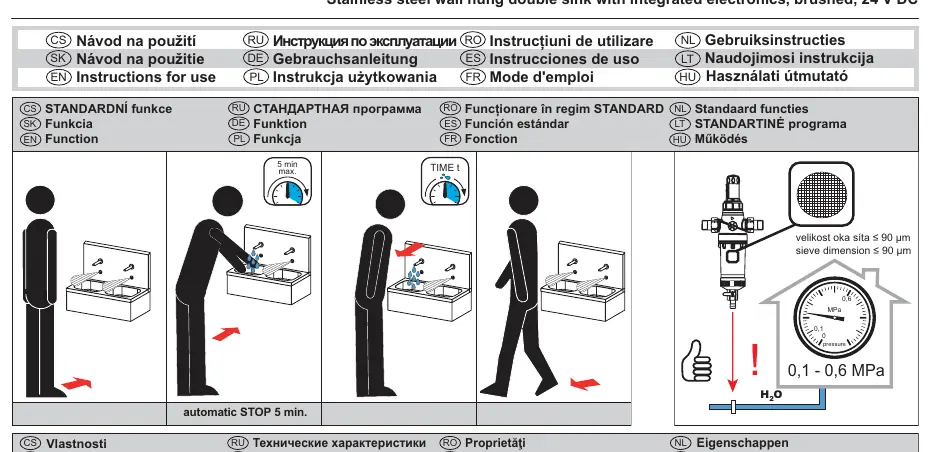 Schemat działania czujnika i ustawień fabrycznych