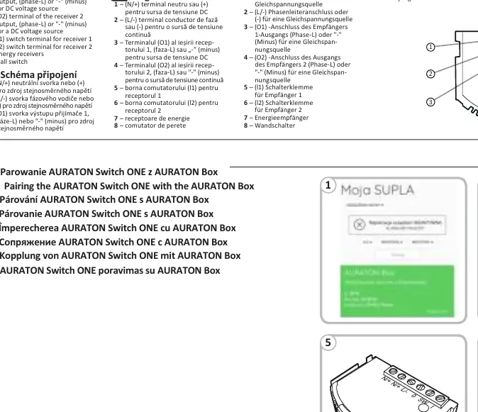 Schemat podłączenia modułu AURATON Switch TWO