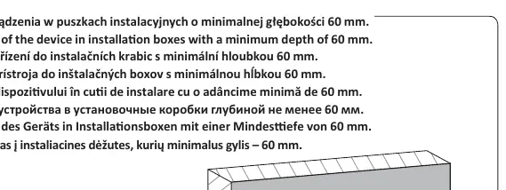 Wymagania dotyczące głębokości puszki instalacyjnej