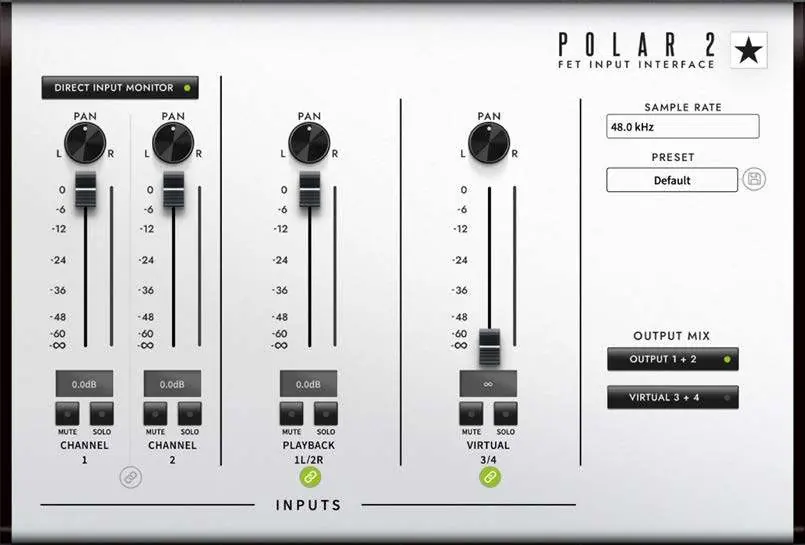 Interfejs oprogramowania Polar Control