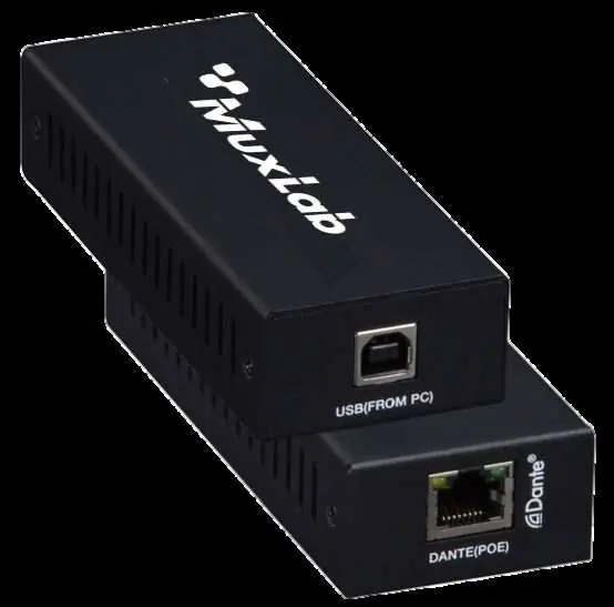 Enkoder/dekoder audio USB na Dante MuxLab 500550