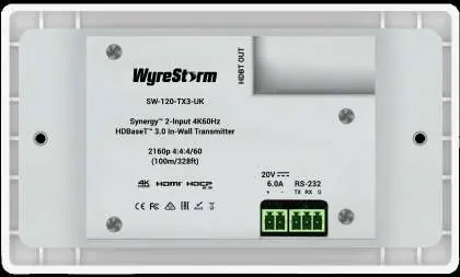 Panel przedni i tylny nadajnika SW-120-TX3-US