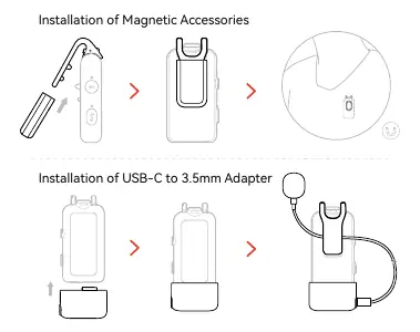 Instalacja akcesoriów magnetycznych i adaptera USB-C