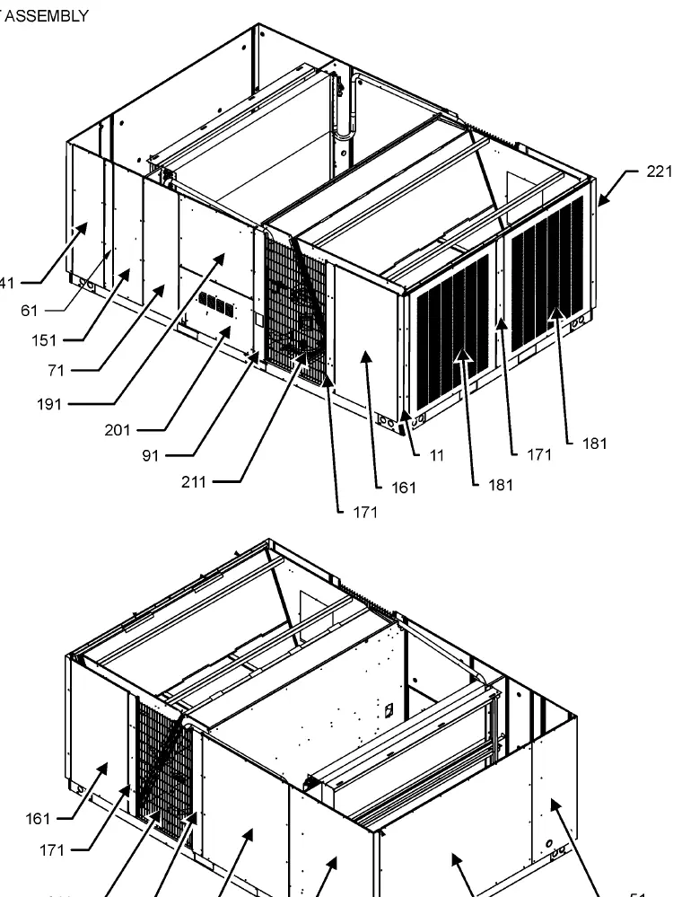 Schemat montażowy obudowy (Cabinet Assembly)