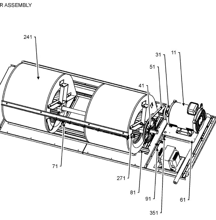 Schemat montażowy zespołu dmuchawy (Blower Assembly)