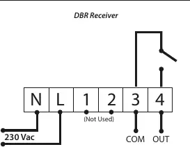 Schemat okablowania odbiornika DBR
