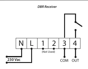 Schemat okablowania odbiornika DBR