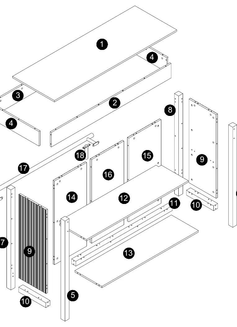 Widok rozstrzelony (exploded view) części