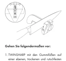 Schemat użycia ostrzałki TWINSHARP