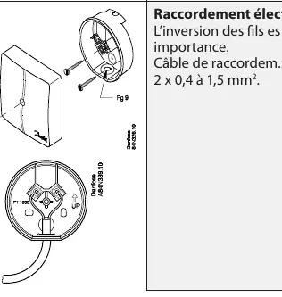 Schemat montażu i podłączenia elektrycznego czujnika ESMT