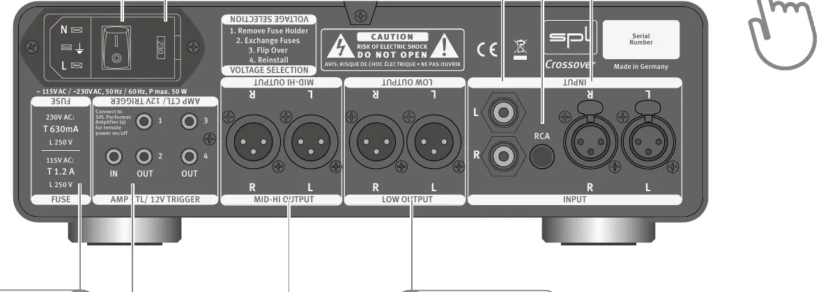 Panel tylny urządzenia