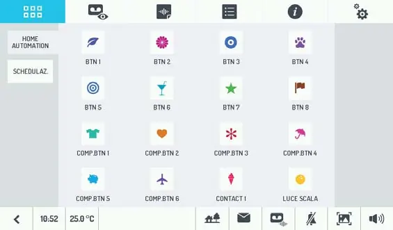 Ekran sterowania automatyką Yokis
