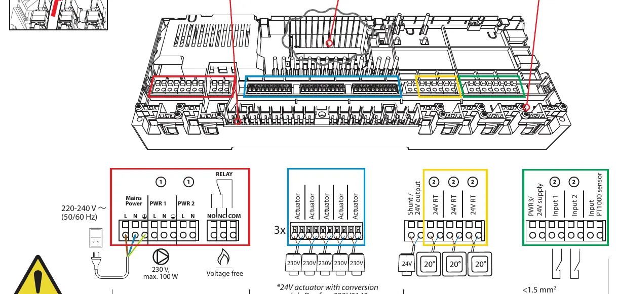 Schemat podłączenia sterownika Danfoss Icon 2