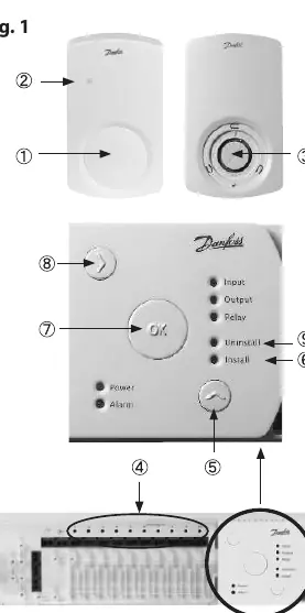 Elementy sterujące termostatu i regulatora