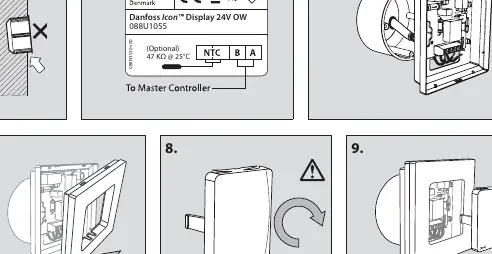 Schemat podłączenia elektrycznego i czujnika podłogowego