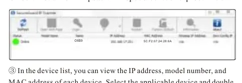 Interfejs programu IP Scanner