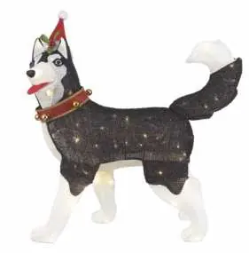 Dekoracja świąteczna Home Accents Holiday 2.5ft Yuletide Lane LED Husky