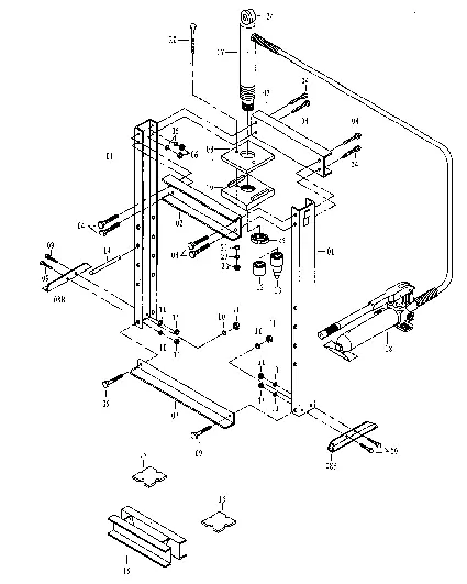 Schemat części prasy 10T Bench
