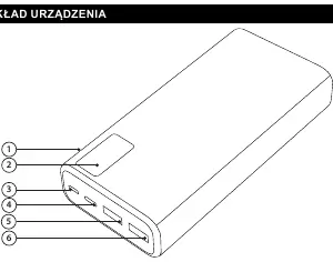 Schemat budowy powerbanka GoGEN PB 200008 S
