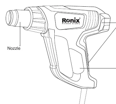 Schemat budowy opalarki Ronix 1105
