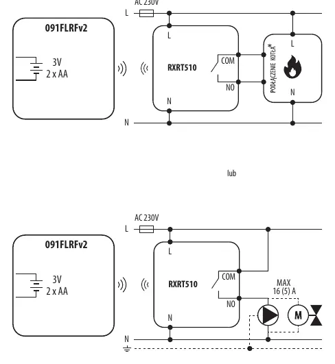 Schemat elektryczny odbiornika