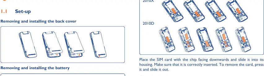 Instrukcja montażu obudowy, baterii i karty SIM