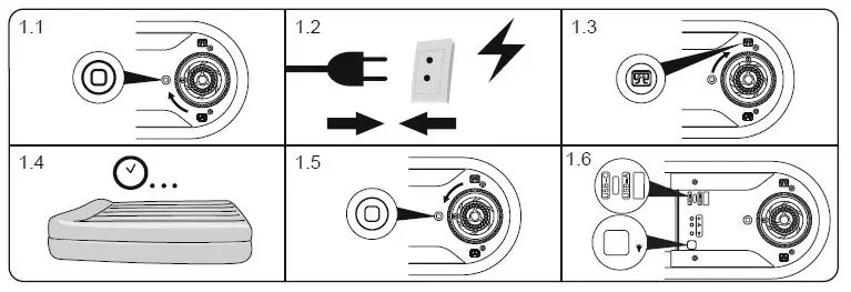 Schemat obsługi pompki i portów USB